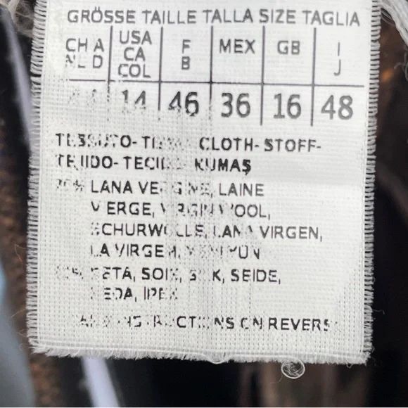 MaxMara Wool Silk Brown Tweed pants, size 44 - Picture 2 of 8